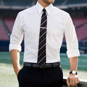 white Cotton Long Sleeve Formal Shirt for Men