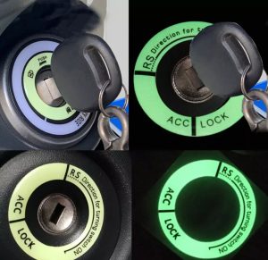 Car Ignition Switch Cover Luminous Key Ring